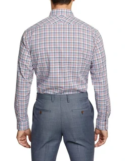 Oxford Islington Checked Luxury Shirt In Blue/Red -Cambridge Clothing shop 948787120 3 720x928