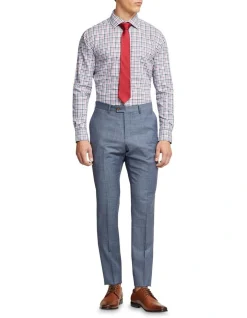 Oxford Islington Checked Luxury Shirt In Blue/Red -Cambridge Clothing shop 948787120 5 720x928