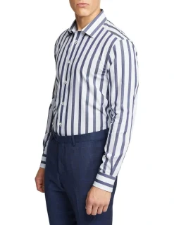 Oxford Beckton Striped Luxury Shirt In Blue 9 Oxford Beckton Striped Luxury Shirt In Blue -Cambridge Clothing shop 948787210 2 720x928