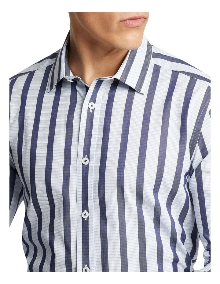 Oxford Beckton Striped Luxury Shirt In Blue 6 Oxford Beckton Striped Luxury Shirt In Blue - Image 4