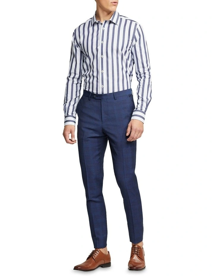 Oxford Beckton Striped Luxury Shirt In Blue 7 Oxford Beckton Striped Luxury Shirt In Blue - Image 5