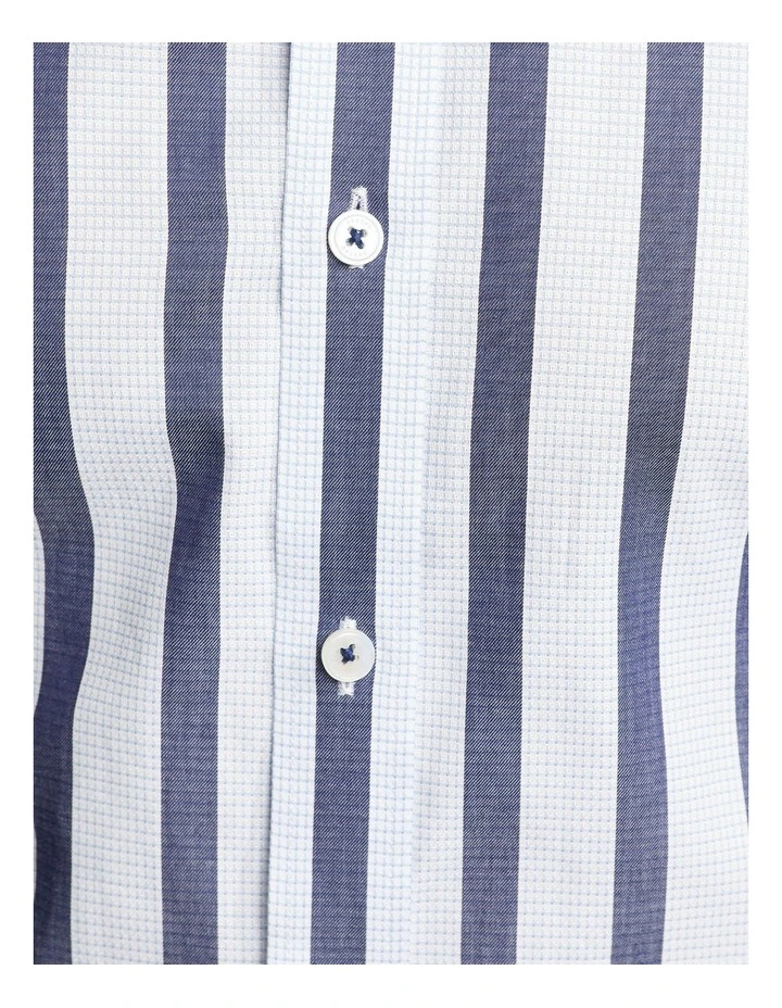 Oxford Beckton Striped Luxury Shirt In Blue 8 Oxford Beckton Striped Luxury Shirt In Blue - Image 6