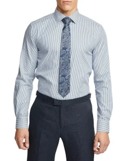 Oxford Beckton Striped Luxury Shirt In Blue