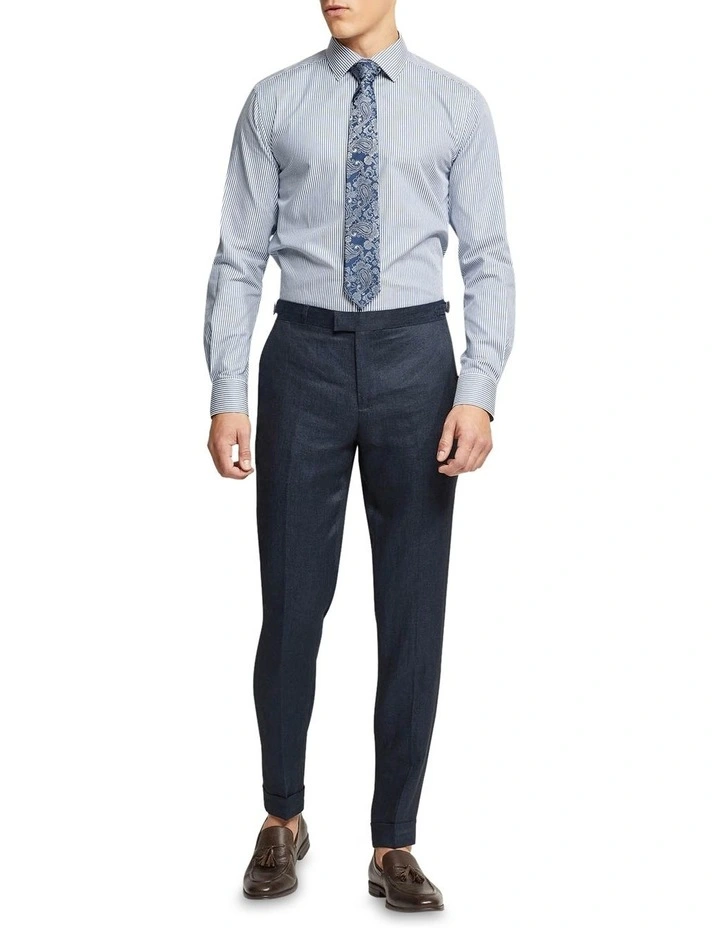 Oxford Beckton Striped Luxury Shirt In Blue 7 Oxford Beckton Striped Luxury Shirt In Blue - Image 5