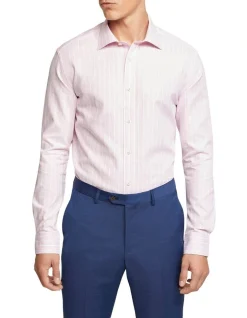 Oxford Islington Regular Fit Striped Shirt In Pink