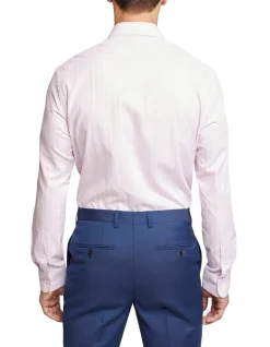 Oxford Islington Regular Fit Striped Shirt In Pink -Cambridge Clothing shop 963311770 3 720x928