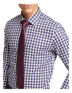Oxford Beckton Gingham Shirt In Navy -Cambridge Clothing shop 963312220 3 720x928