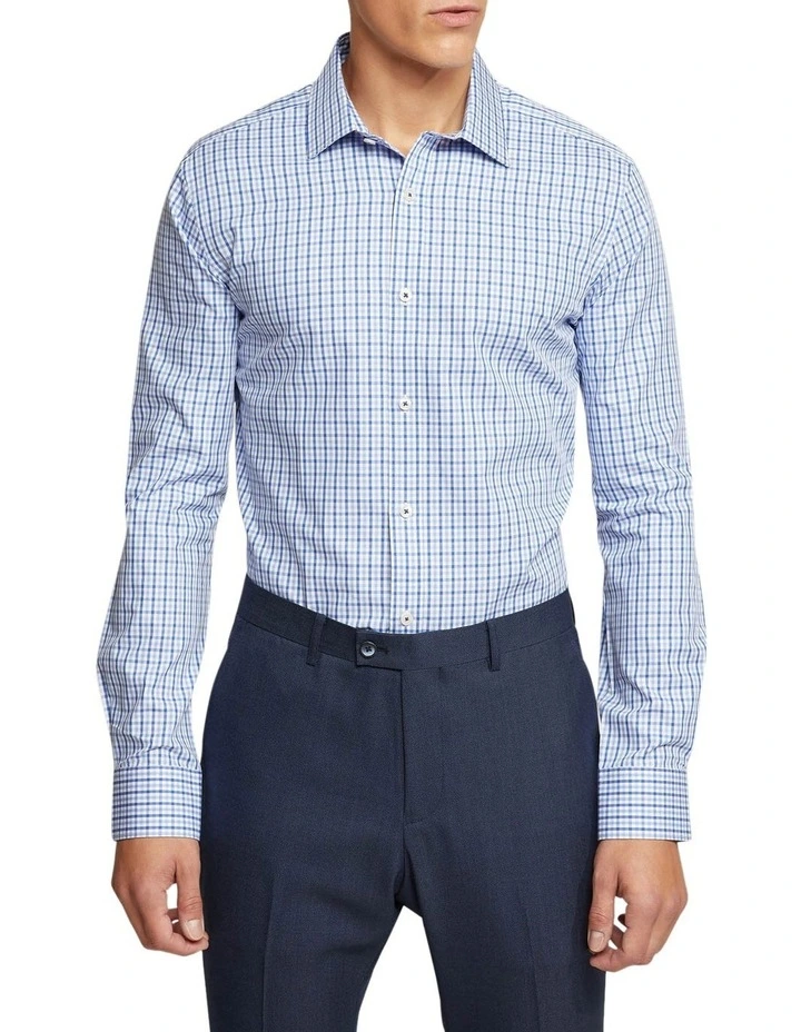 Oxford Beckton Small Check Shirt In Blue 3 Oxford Beckton Small Check Shirt In Blue