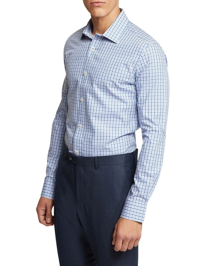 Oxford Beckton Small Check Shirt In Blue 5 Oxford Beckton Small Check Shirt In Blue - Image 3