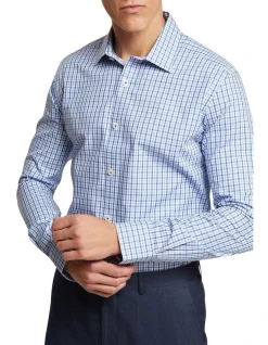 Oxford Beckton Small Check Shirt In Blue 11 Oxford Beckton Small Check Shirt In Blue -Cambridge Clothing shop 963312400 4 720x928