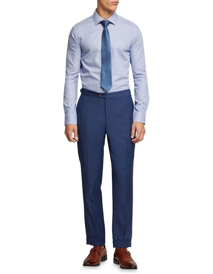 Oxford Beckton Mini Dobby Shirt In Blue 7 Oxford Beckton Mini Dobby Shirt In Blue - Image 5