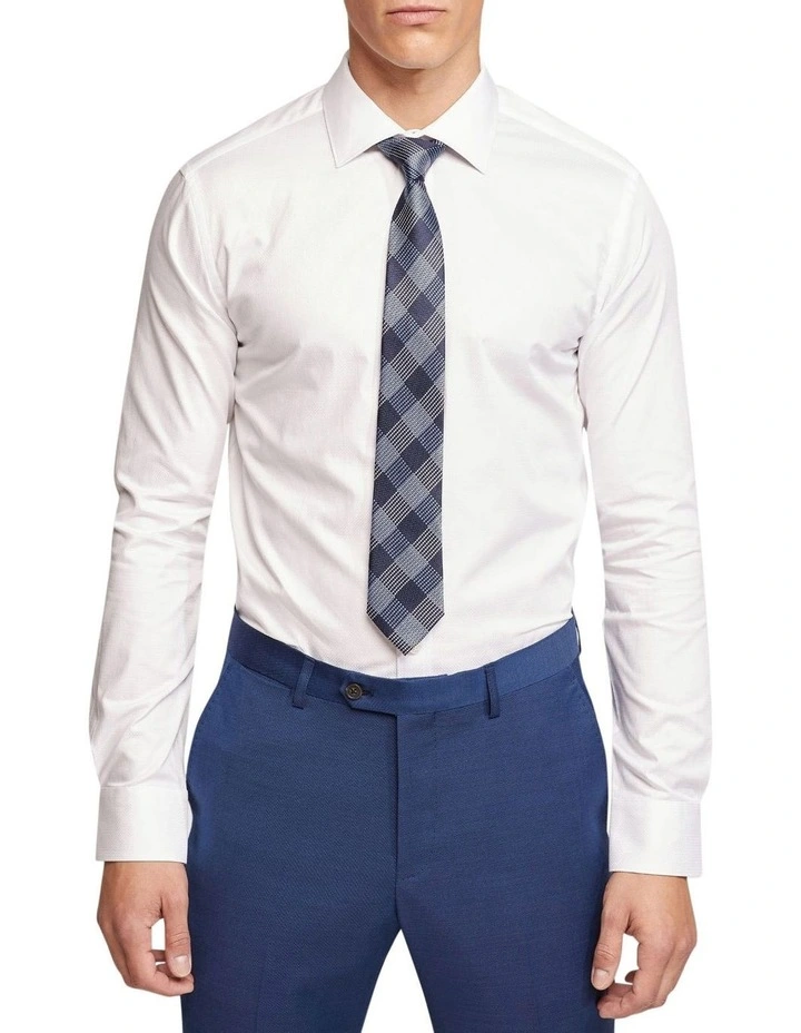 Oxford Beckton Dobby Shirt In White 3 Oxford Beckton Dobby Shirt In White