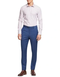 Oxford Beckton Striped Luxury Shirt In Navy/Lilac -Cambridge Clothing shop 963313120 5 720x928