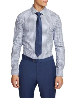 Oxford Beckton Checked Shirt In Navy