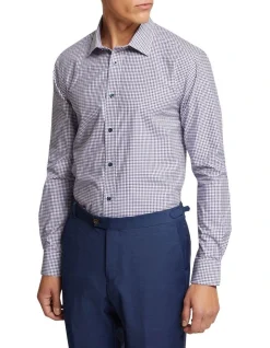 Oxford Beckton Checked Shirt In Purple -Cambridge Clothing shop 963313390 2 720x928