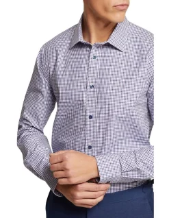 Oxford Beckton Checked Shirt In Purple -Cambridge Clothing shop 963313390 4 720x928