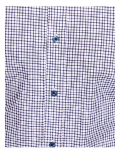 Oxford Beckton Checked Shirt In Purple -Cambridge Clothing shop 963313390 6 720x928