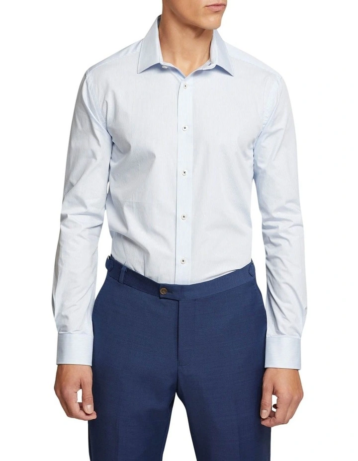 Oxford Beckton Striped Shirt In Sky 3 Oxford Beckton Striped Shirt In Sky