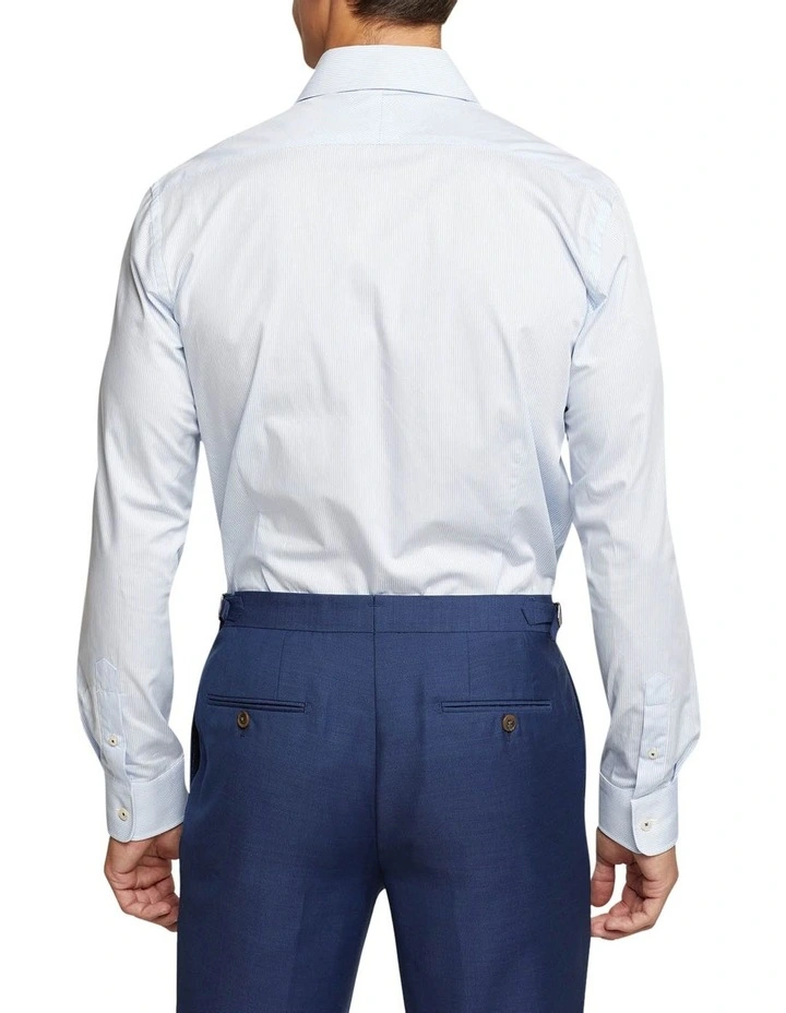 Oxford Beckton Striped Shirt In Sky 5 Oxford Beckton Striped Shirt In Sky - Image 3
