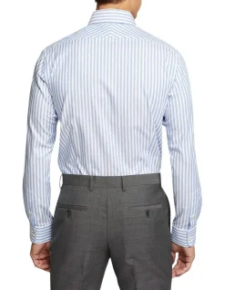 Oxford Beckton Striped Shirt In Blue -Cambridge Clothing shop 963313840 3 720x928