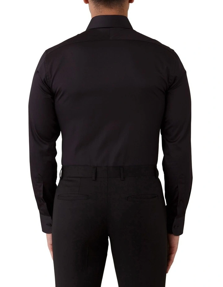 Dom Bagnato Giorgio Tailored Fit Shirt In Black 4 Dom Bagnato Giorgio Tailored Fit Shirt In Black - Image 2