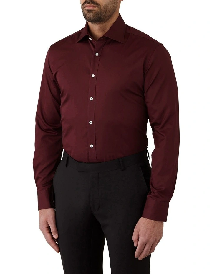 Dom Bagnato Giorgio Tailored Fit Shirt In Red 5 Dom Bagnato Giorgio Tailored Fit Shirt In Red - Image 3