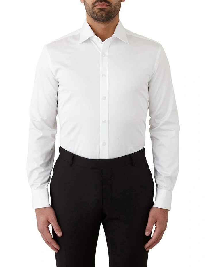 Dom Bagnato Giorgio Tailored Fit Shirt In White 3 Dom Bagnato Giorgio Tailored Fit Shirt In White