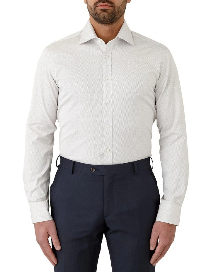 Dom Bagnato Giorgio Tailored Fit Shirt In White 3 Dom Bagnato Giorgio Tailored Fit Shirt In White