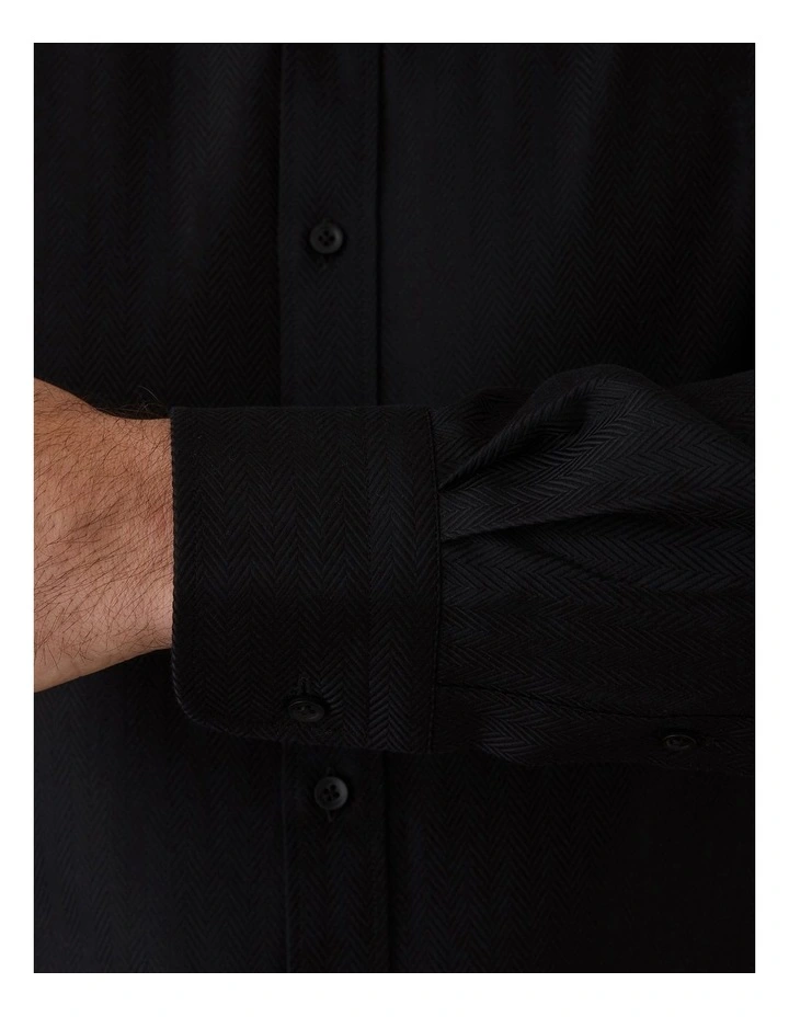 Dom Bagnato Giorgio Tailored Fit Shirt In Black 6 Dom Bagnato Giorgio Tailored Fit Shirt In Black - Image 4