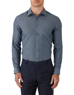 Gibson Flame Slim Fit Shirt In Grey