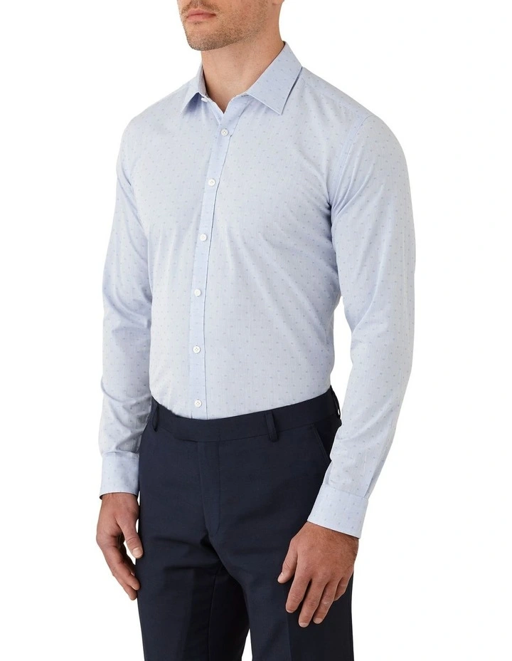 Gibson Flame Slim Fit Shirt In Blue 5 Gibson Flame Slim Fit Shirt In Blue - Image 3