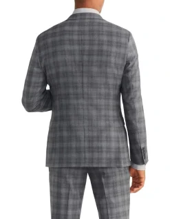 Van Heusen Black Label Slim Marl Check Suit Jacket In Grey -Cambridge Clothing shop 966276280 3 720x928