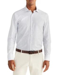 Van Heusen Black Label Long Sleeve Check Shirt In Grey