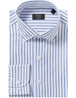 Van Heusen Black Label Slim Long Sleeve Stripe Shirt In Blue 7 Van Heusen Black Label Slim Long Sleeve Stripe Shirt In Blue -Cambridge Clothing shop 966277270 3 720x928
