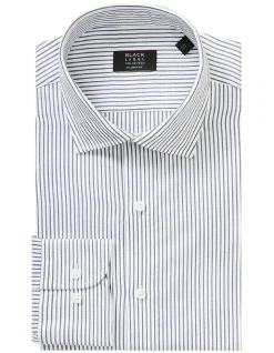 Van Heusen Black Label Tailored Long Sleeve 1 Colour Stripe In Blue -Cambridge Clothing shop 966278080 3 720x928