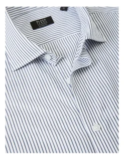 Van Heusen Black Label Tailored Long Sleeve 1 Colour Stripe In Blue -Cambridge Clothing shop 966278080 4 720x928