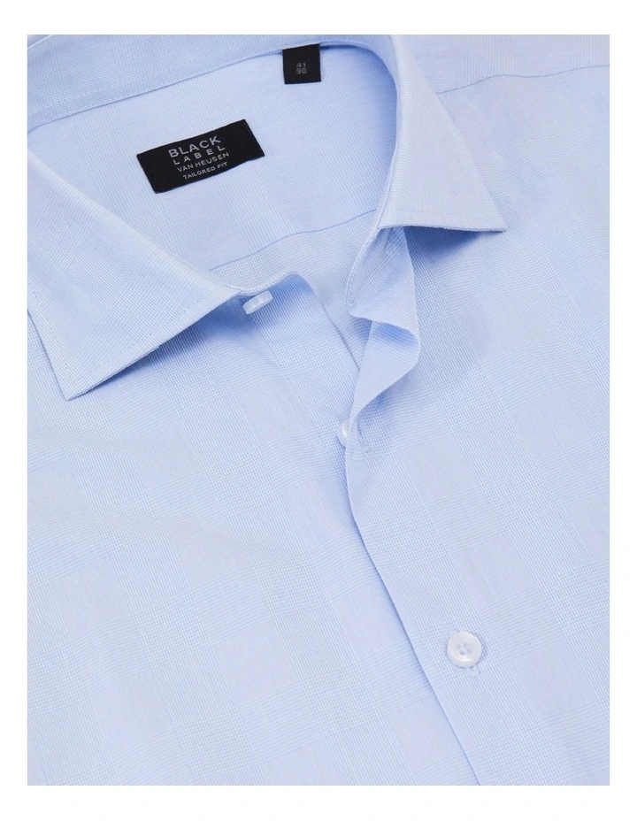 Van Heusen Black Label Tailored Long Sleeve 1 Colour Prince Of Wales Check Shirt In Blue 6 Van Heusen Black Label Tailored Long Sleeve 1 Colour Prince Of Wales Check Shirt In Blue - Image 4