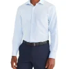 Van Heusen Black Label Tailored Long Sleeve Jacquard Shirt In Blue -Cambridge Clothing shop 966278530 1 720x928
