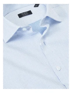 Van Heusen Black Label Tailored Long Sleeve Jacquard Shirt In Blue -Cambridge Clothing shop 966278530 4 720x928