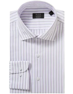 Van Heusen Black Label Tailored Long Sleeve Stripe Shirt In Purple -Cambridge Clothing shop 966278710 3 720x928