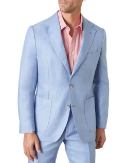 MJ Bale Sandino Linen Jacket In Blue