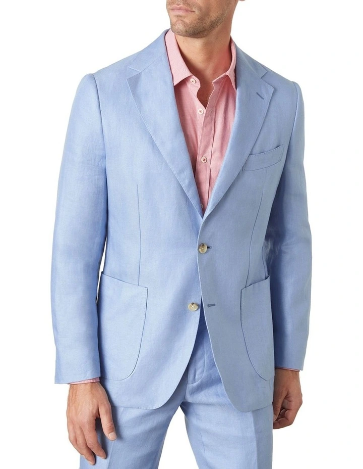 MJ Bale Sandino Linen Jacket In Blue 3 MJ Bale Sandino Linen Jacket In Blue