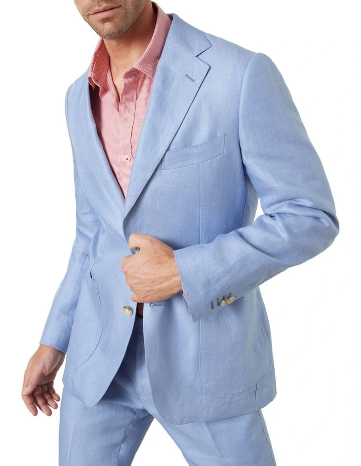 MJ Bale Sandino Linen Jacket In Blue 4 MJ Bale Sandino Linen Jacket In Blue - Image 2