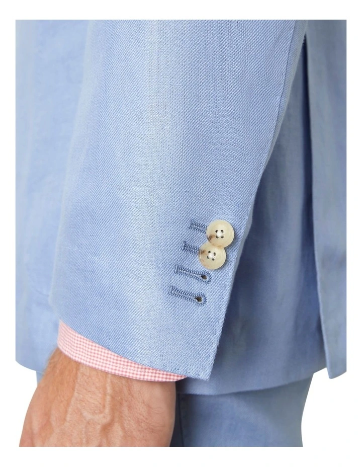 MJ Bale Sandino Linen Jacket In Blue 6 MJ Bale Sandino Linen Jacket In Blue - Image 4