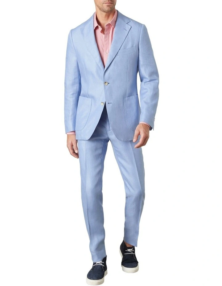 MJ Bale Sandino Linen Jacket In Blue 7 MJ Bale Sandino Linen Jacket In Blue - Image 5