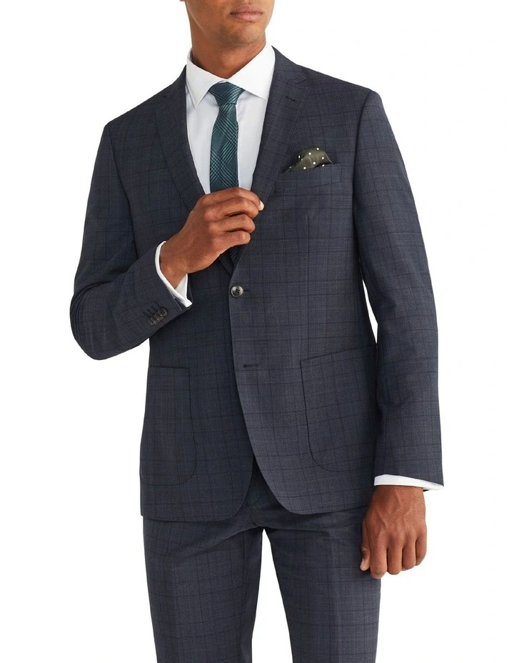 Van Heusen Tailored Prince Of Wales Check Suit Jacket In Blue 3 Van Heusen Tailored Prince Of Wales Check Suit Jacket In Blue