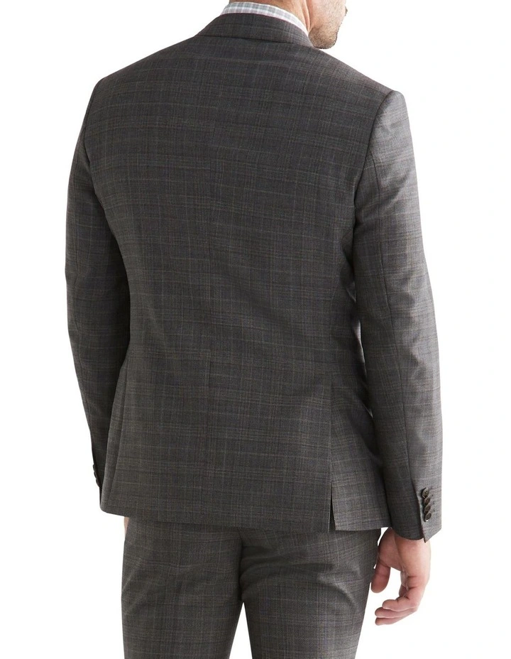Van Heusen Tailored Marl Check Suit Jacket In Charcoal 4 Van Heusen Tailored Marl Check Suit Jacket In Charcoal - Image 2
