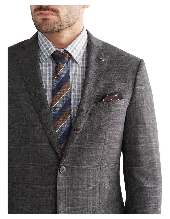 Van Heusen Tailored Marl Check Suit Jacket In Charcoal 5 Van Heusen Tailored Marl Check Suit Jacket In Charcoal - Image 3