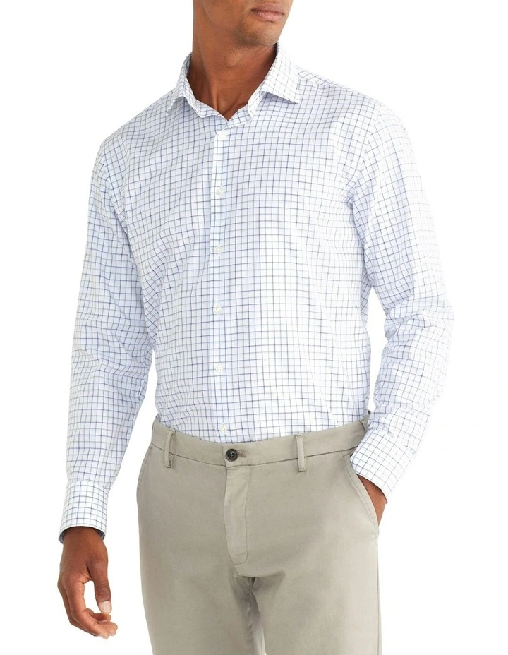 Van Heusen Slim Long Sleeve Mid Check Shirt In Green 3 Van Heusen Slim Long Sleeve Mid Check Shirt In Green