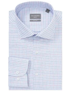 Van Heusen Slim Long Sleeve 1 Colour Dobby Check Shirt In Blue 8 Van Heusen Slim Long Sleeve 1 Colour Dobby Check Shirt In Blue -Cambridge Clothing shop 966725200 3 720x928
